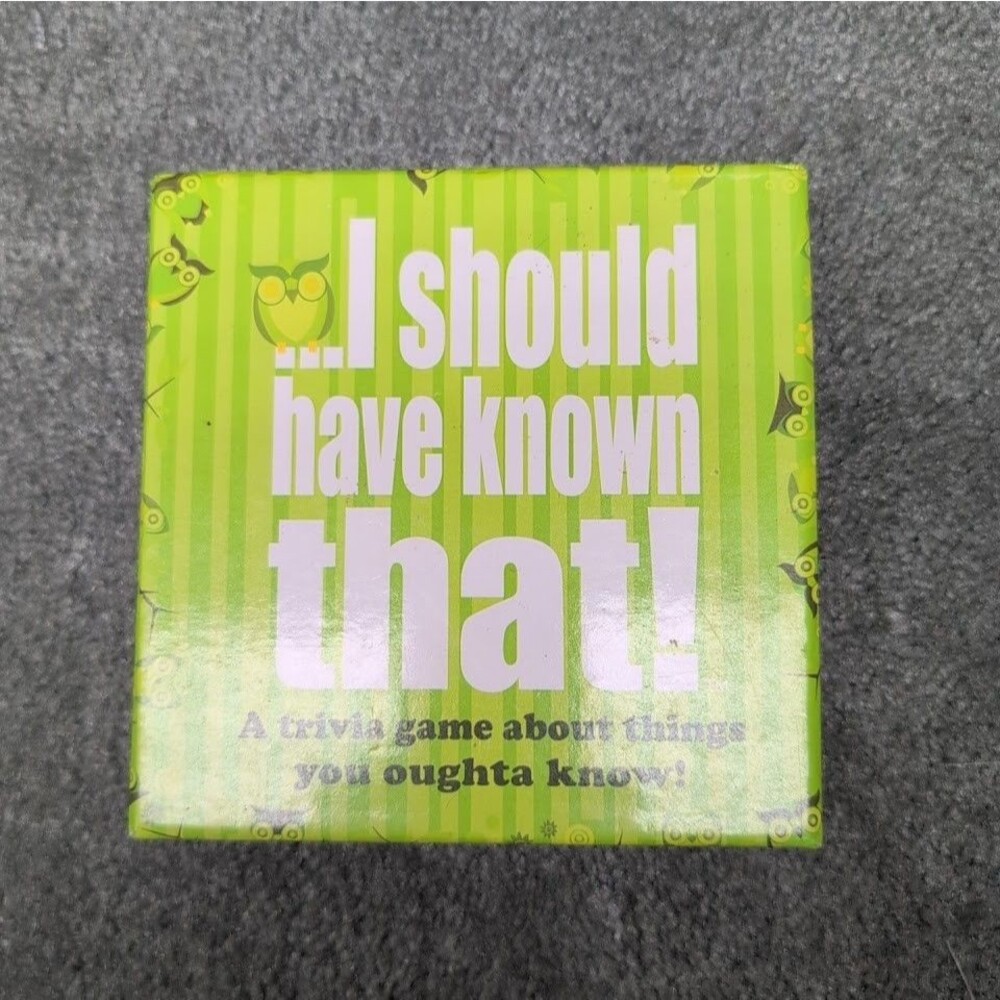 I Should Have Known That Trivia Game About Things You Ought To Know Open Box